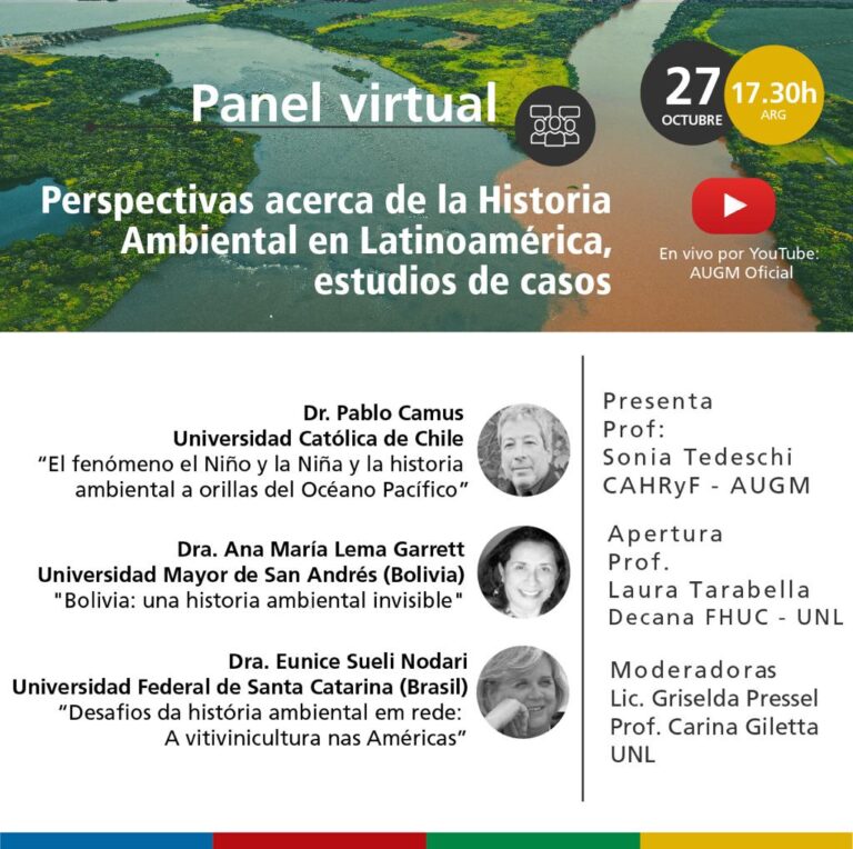 Painel virtual: Perspectivas acerca de la Historia Ambiental em Latinoamérica, estudios de casos